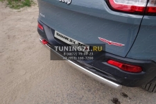Защита задняя (овальная) 75х42 мм Jeep Cherokee 2014 (Traihawk)